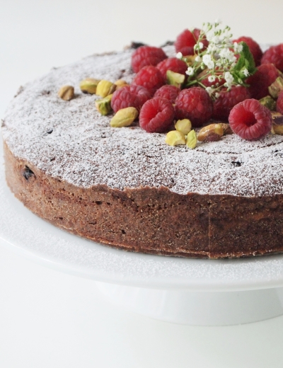 Čokoládový koláč s ovocím a giveaway